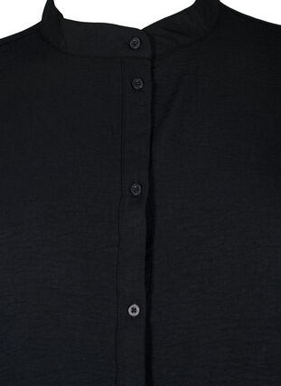 Skjortebluse med crochetdetaljer, Black, Packshot image number 2
