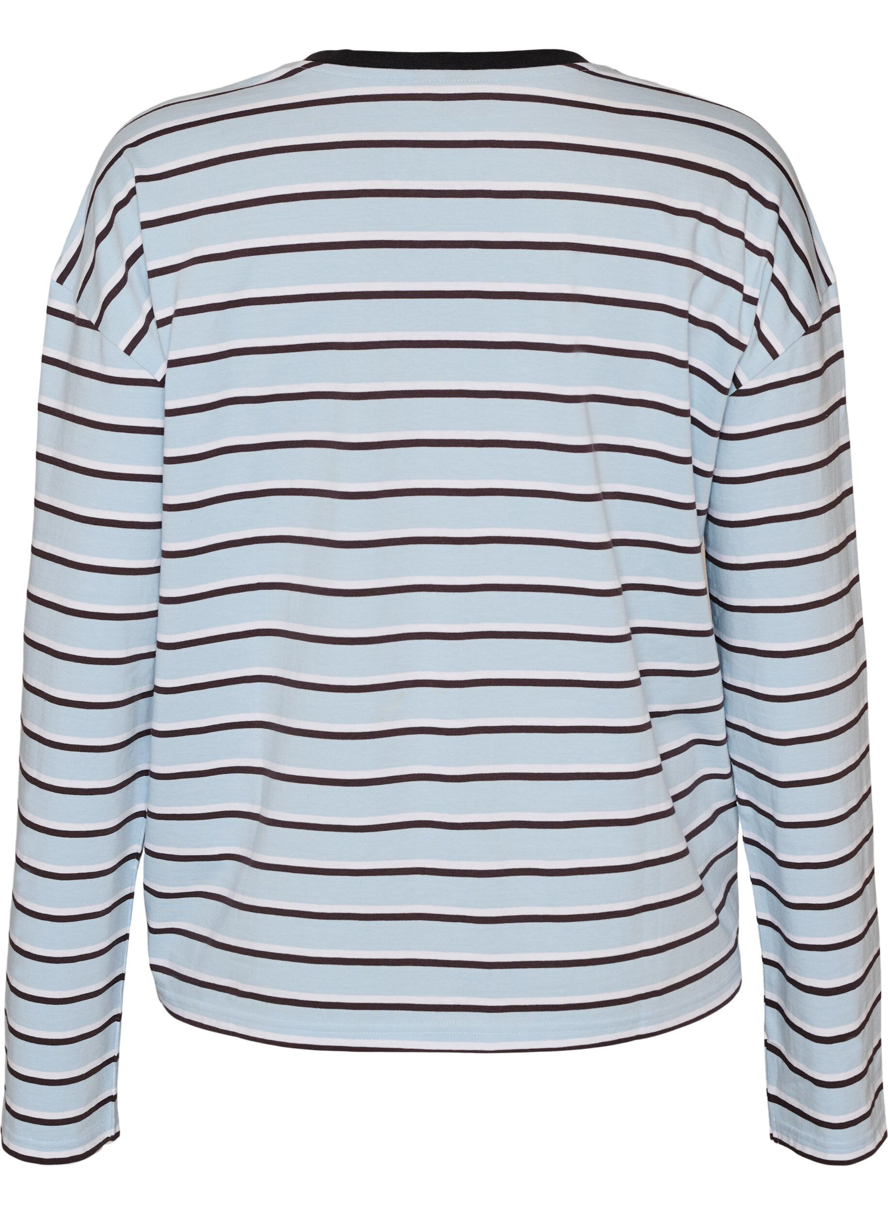 ZizziBasis t-shirt med lange &aelig;rmer, Bl&aring;, Packshot image number 1