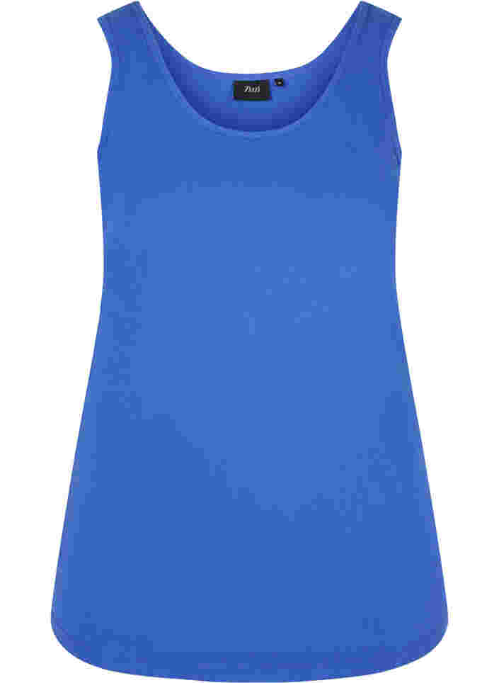 Ensfarvet basis top, Dazzling Blue, Packshot image number 0