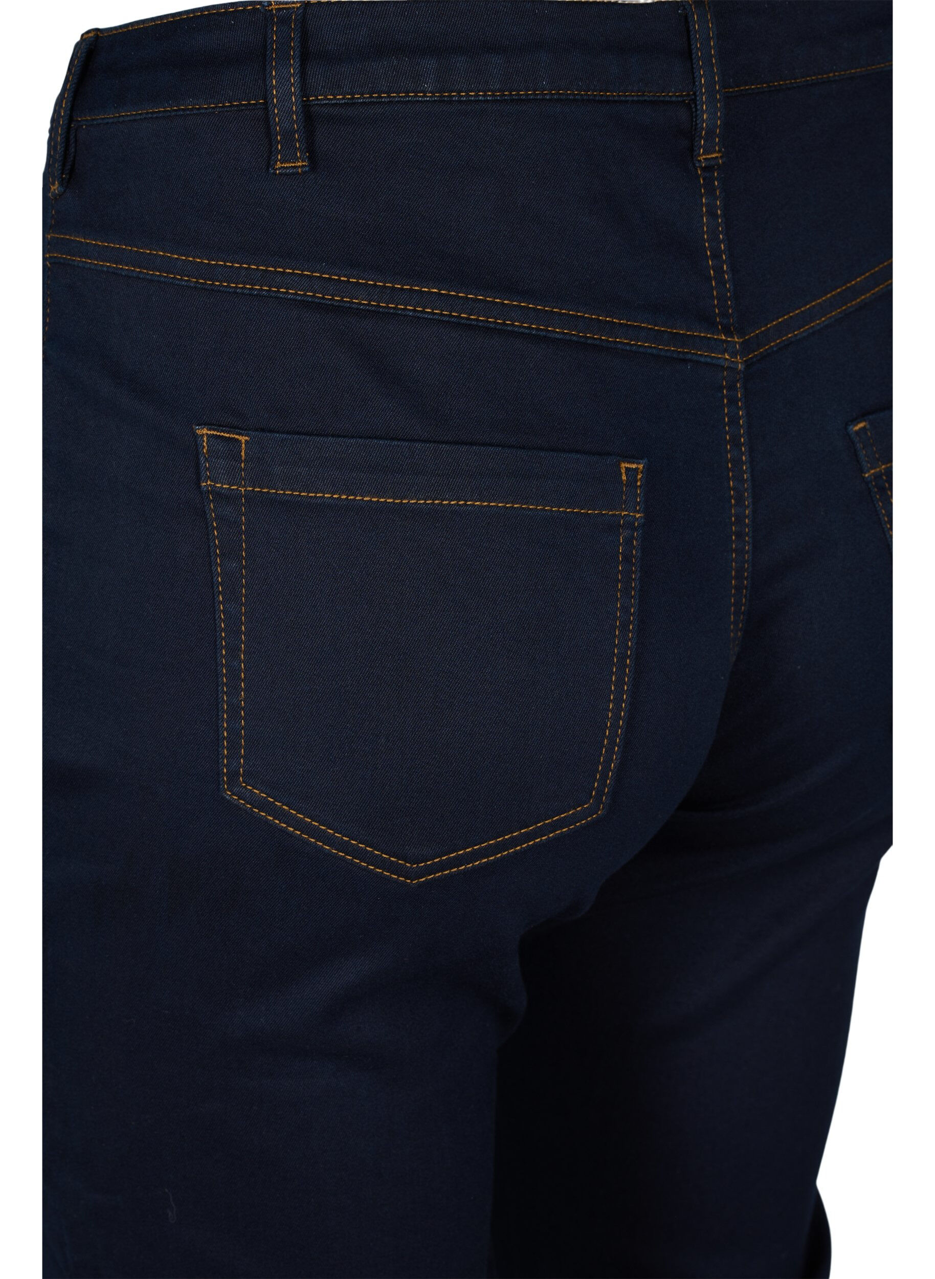 Zizzi Slim fit Emily jeans med regul&aelig;r talje, Bl&aring;, Packshot image number 3