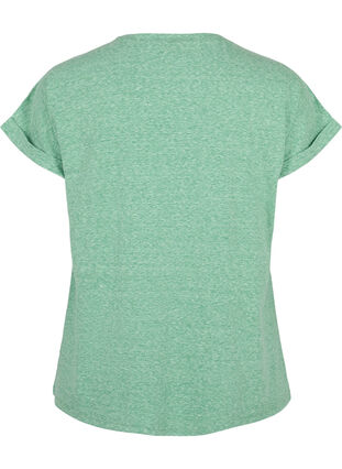 Meleret t-shirt med korte ærmer, Jolly Green Mél, Packshot image number 1