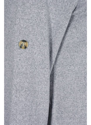 Bluse med knapper og 3/4 ærmer, Ivy Green Melange, Packshot image number 3