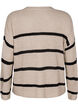 FLASH - Strikket cardigan med striber og knapper, Beige, Packshot image number 1