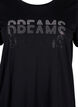 Bomulds t-shirt med rhinesten motiv, Black w. Dream, Packshot image number 2