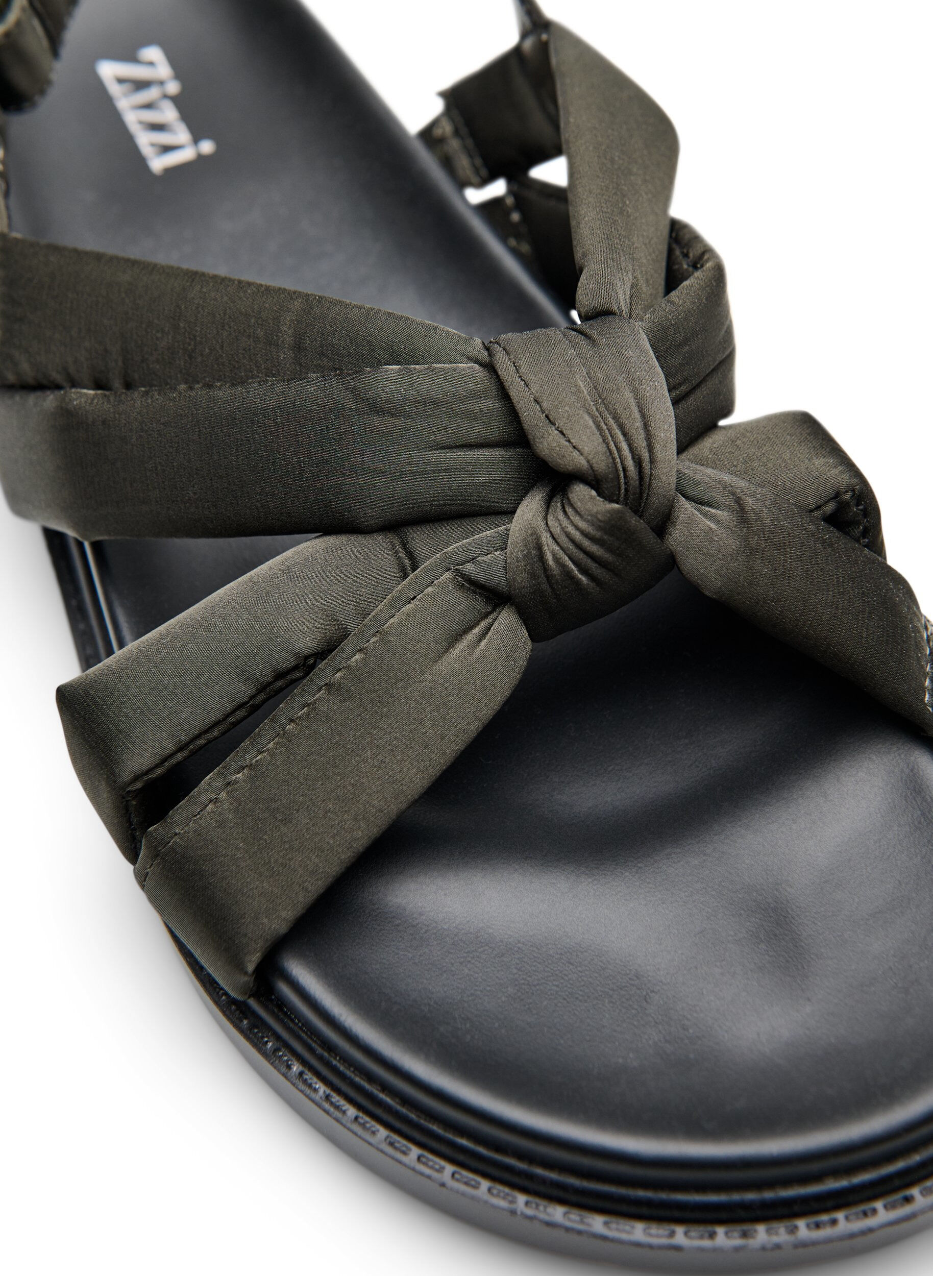 Zizzi Sandal med knudedetalje, Gr&oslash;n, Packshot image number 3