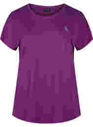 Ensfarvet trænings t-shirt, Grape Juice, Packshot