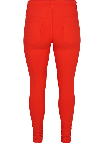 Slim fit bukser med lommer, Flame Scarlet, Packshot image number 1