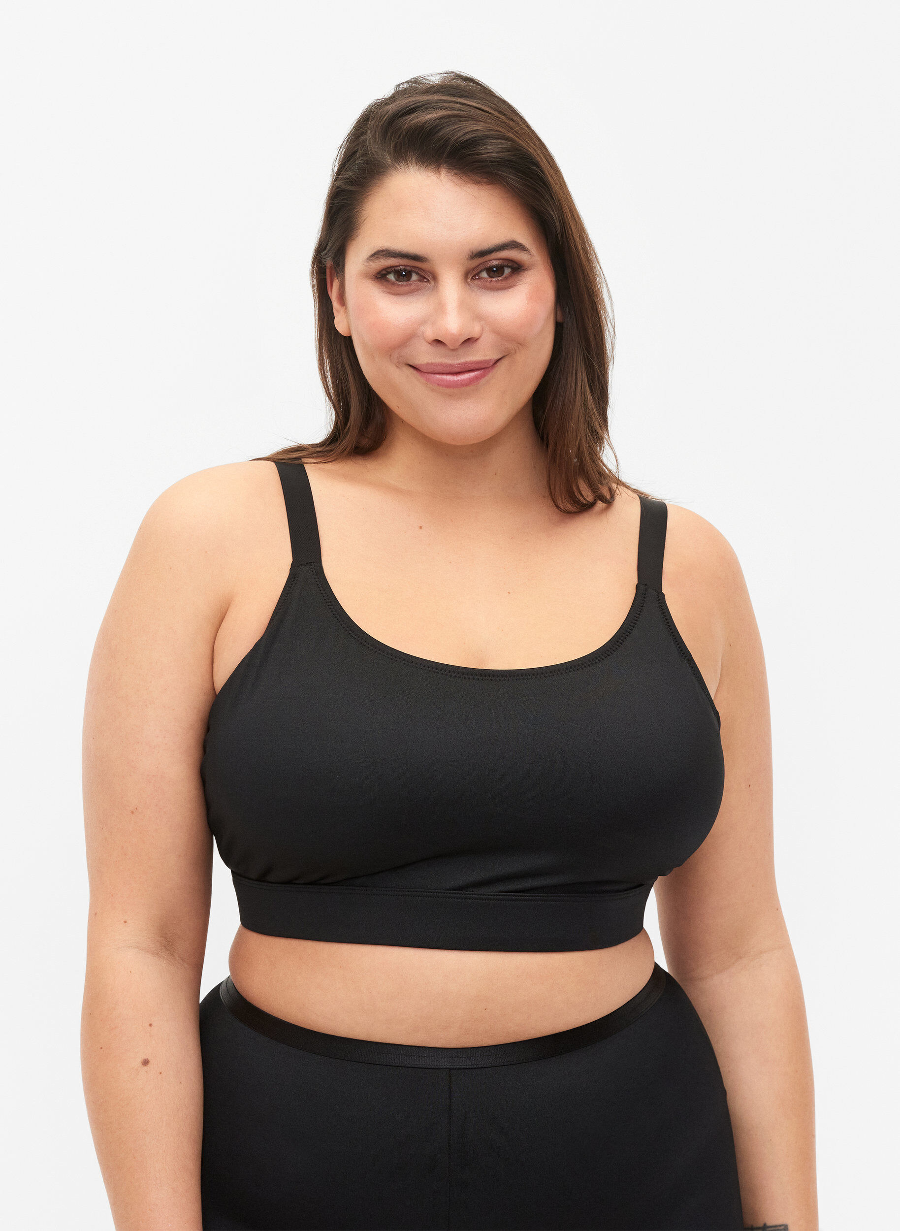 Zizzi Bikini top med udtagelige indl&aelig;g, Black, Model image number 0