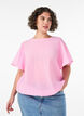 Bluse med ballonform og vinge&aelig;rmer, Lyser&oslash;d, Model image number 0