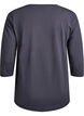 Tr&aelig;ningsbluse med 3/4 &aelig;rmer, Gr&aring;, Packshot image number 1
