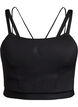 Sports bh med krydsdetalje bagpå, Sort, Packshot image number 0