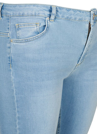 Super slim Amy jeans med høj talje, Light blue denim, Packshot image number 2