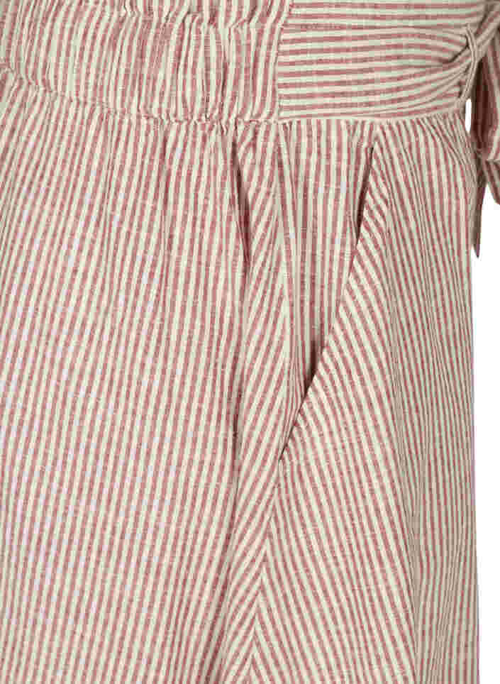 Stribet nederdel med lommer i bomuld, Dry Rose Stripe, Packshot image number 3