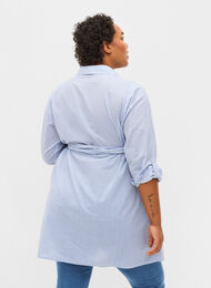Graviditets skjortekjole i bomuld, Blue Stripe, Model