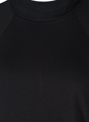 Højhalset sweatkjole med bindedetalje, Black, Packshot image number 2