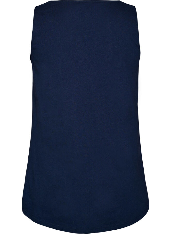 Bomuldstop med a-form, Bl&aring;, Packshot image number 1