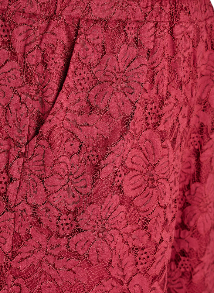 Blondebukser med høj talje og lommer, Mørk Bordeaux, Packshot image number 2