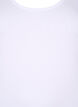 Ensfarvet basis top i bomuld, Hvid, Packshot image number 2