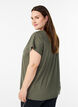 Ensfarvet tr&aelig;nings t-shirt, Gr&oslash;n, Model image number 2