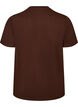 T-shirt i &oslash;kologisk bomuld med print, Brun, Packshot image number 1
