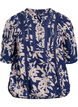 Bluse med print og 1/2 &aelig;rmer, Bl&aring;, Packshot image number 0
