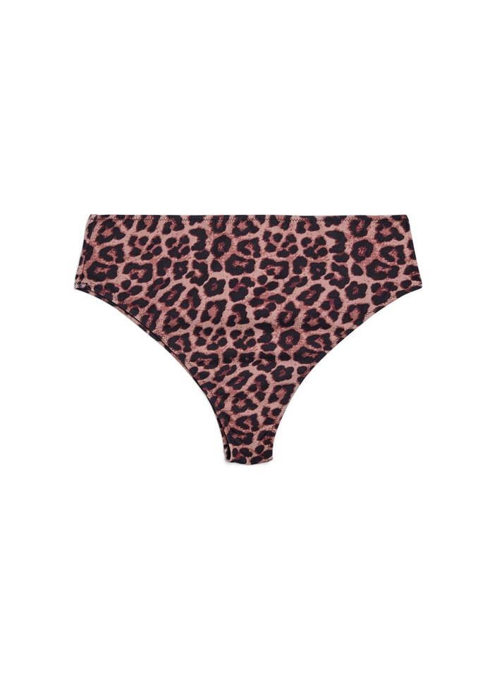 Leopard brazilian bikiniunderdel, Beige, Packshot image number 0