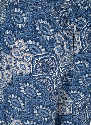 Printede culotte bukser i viskose, Asian Blue Print , Packshot image number 3