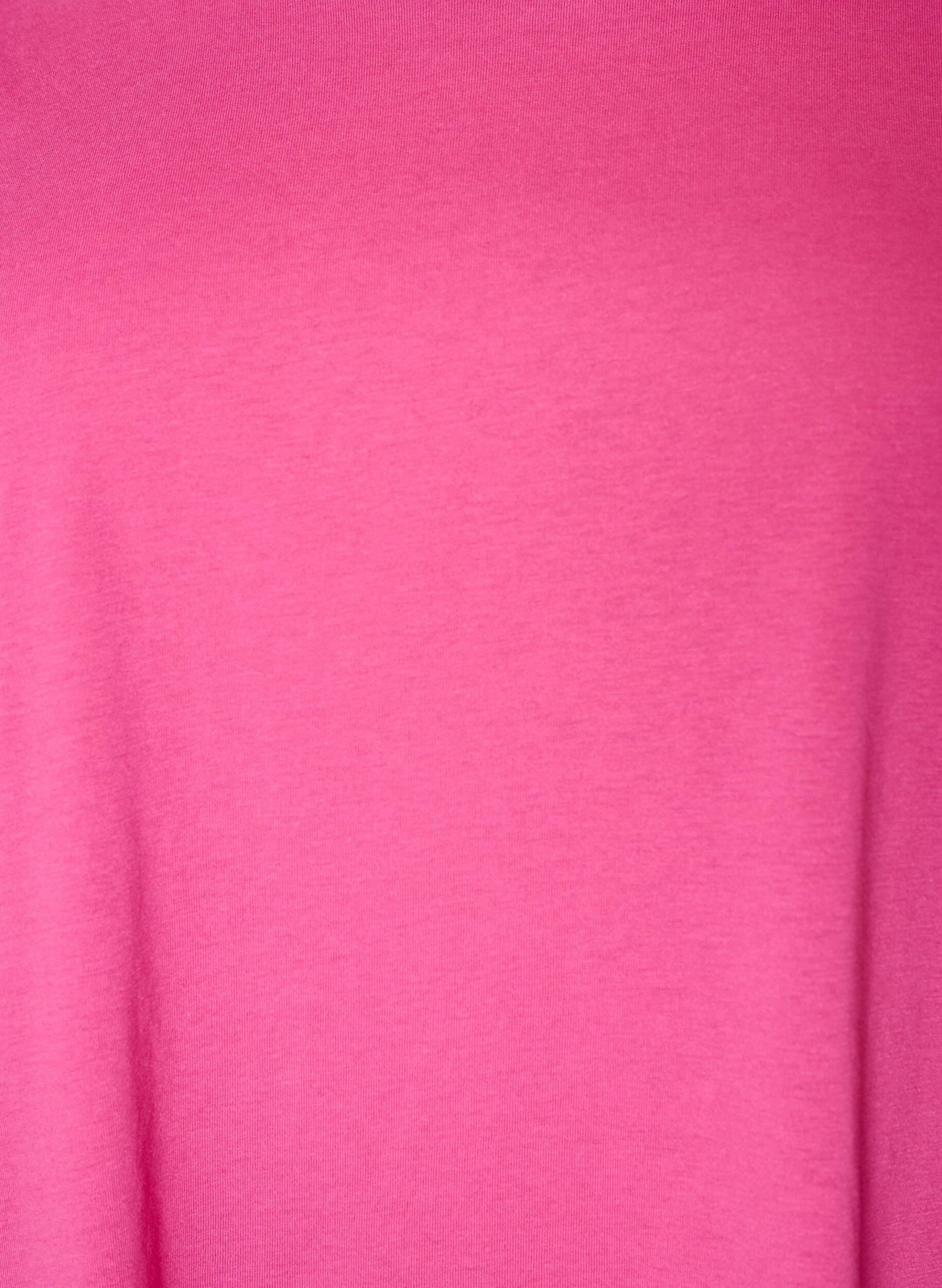 ZizziKort&aelig;rmet T-shirt i bomuldsblanding, Lyser&oslash;d, Packshot image number 2