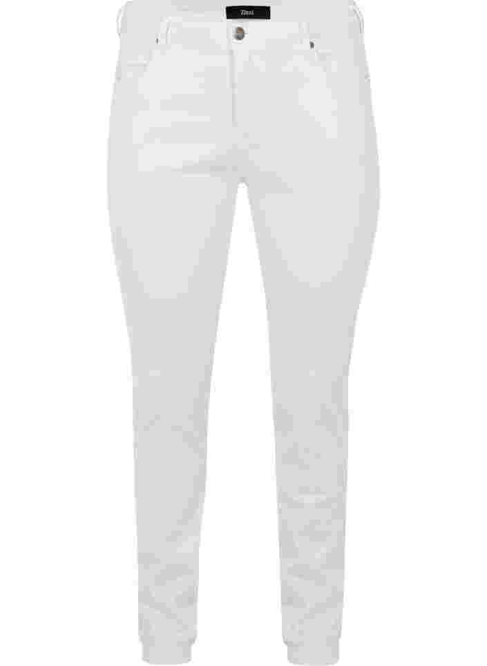 Slim fit Emily jeans med normal talje, Br. White, Packshot image number 0
