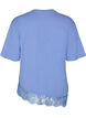 T-shirt med asymmetrisk blondekant, Lilla, Packshot image number 1