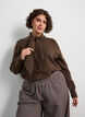 Cardigan med sl&oslash;jfeb&aring;nd og knapper, Brun, Model image number 0
