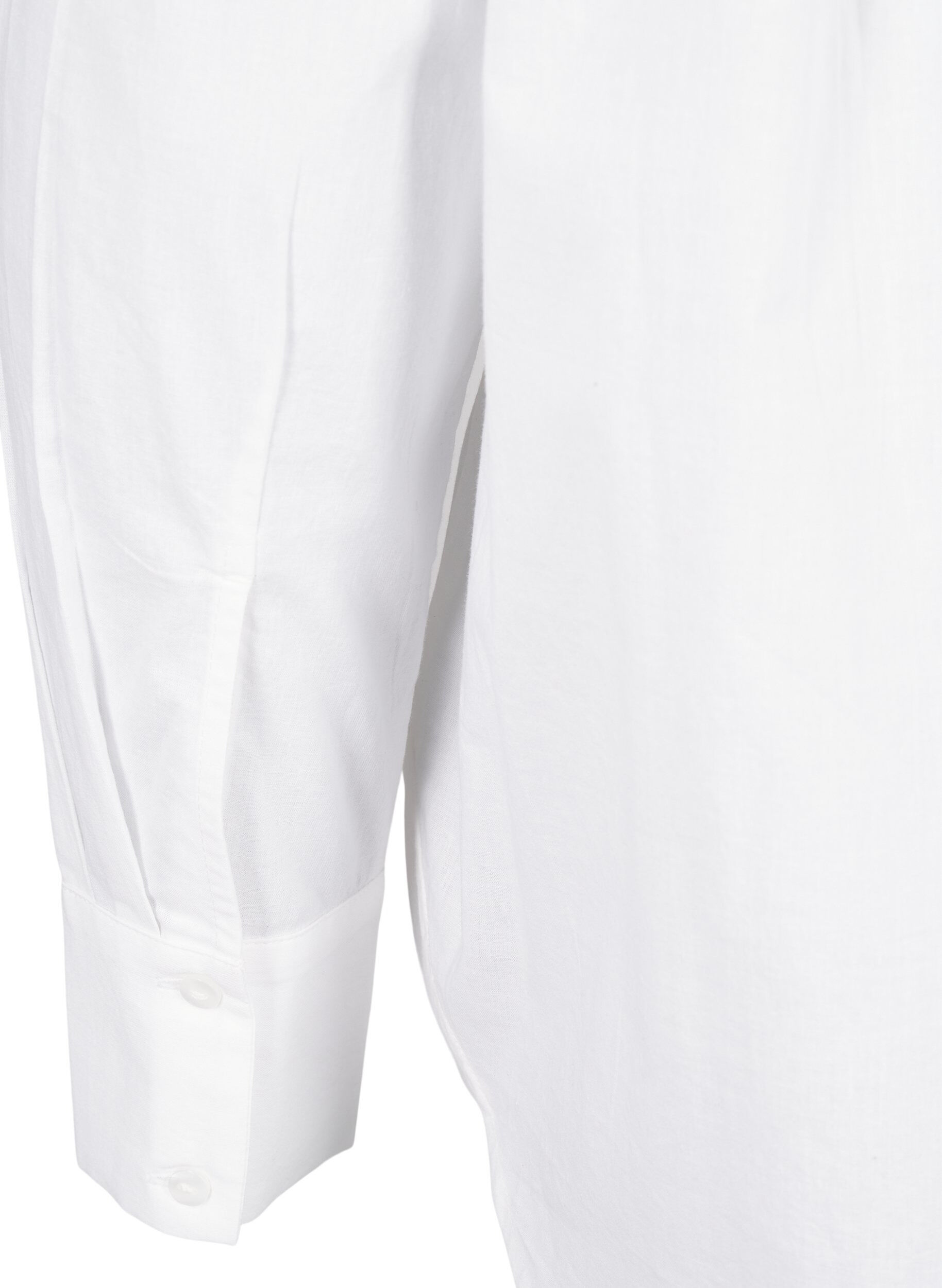 Zizzi Klassisk skjorte med broderede hjerter, Bright Wh.W. Blue H., Packshot image number 4