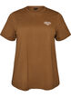Bomulds T-shirt med print, Brun, Packshot image number 0