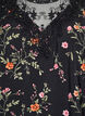 Bluse med 3/4 &aelig;rmer og blondedetalje, Sort, Packshot image number 2