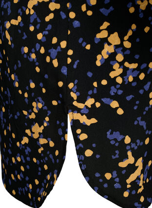 FLASH - Prikket tunika med lange ærmer, Black Splash AOP, Packshot image number 3