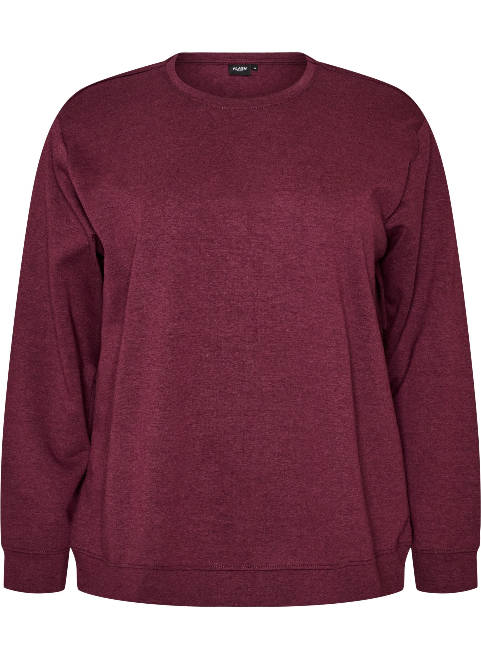 ZizziSweatshirt med rund hals, R&oslash;d, Packshot image number 0
