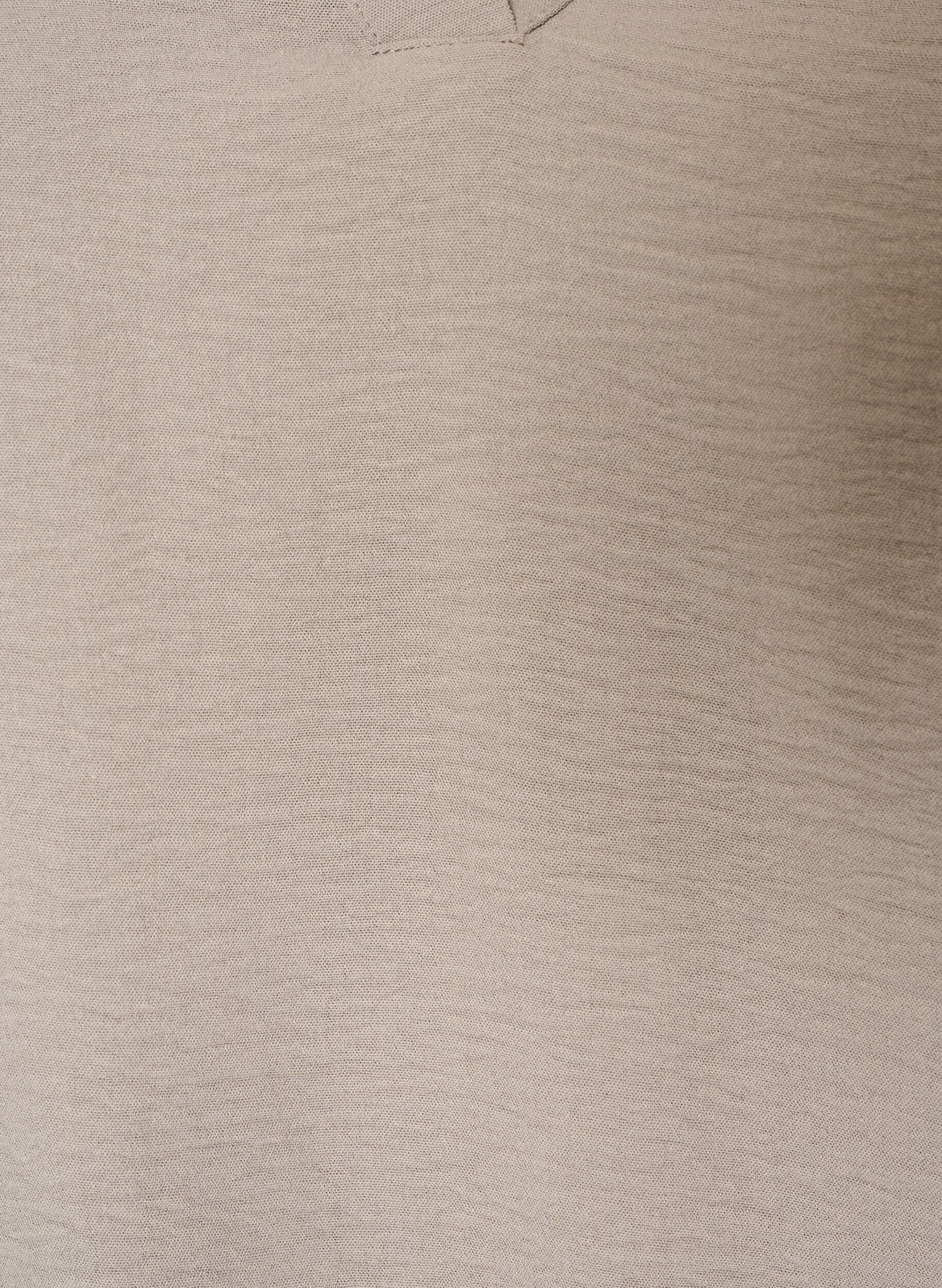 ZizziBluse med ballonform og V-udsk&aelig;ring, Beige, Packshot image number 2