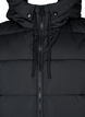 Lang vest med h&aelig;tte og lommer, Sort, Packshot image number 2