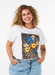 T-shirt i bomuld med print foran, Hvid, Model image number 0