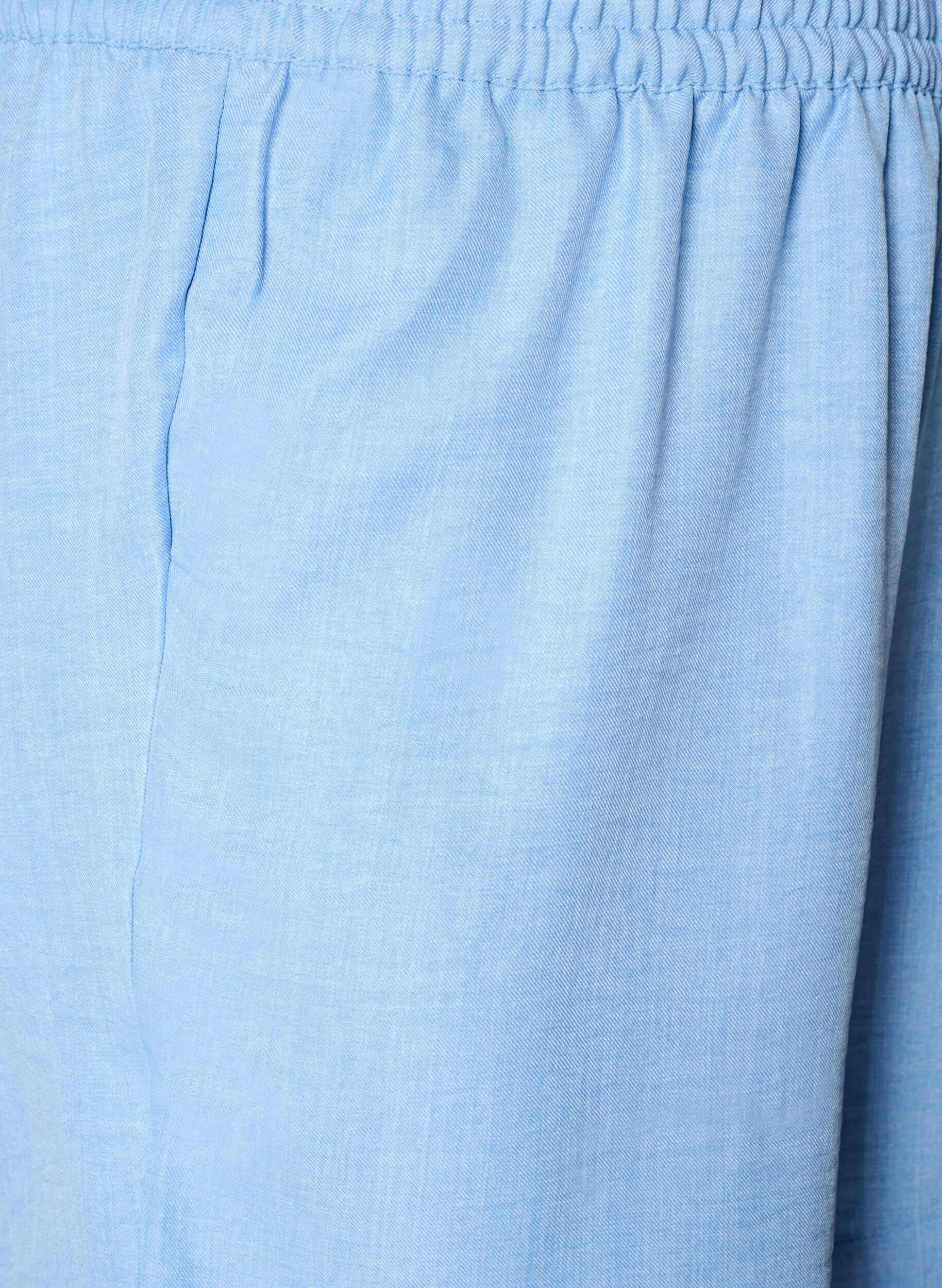 ZizziShorts med lommer og h&oslash;j talje, Bl&aring;, Packshot image number 2