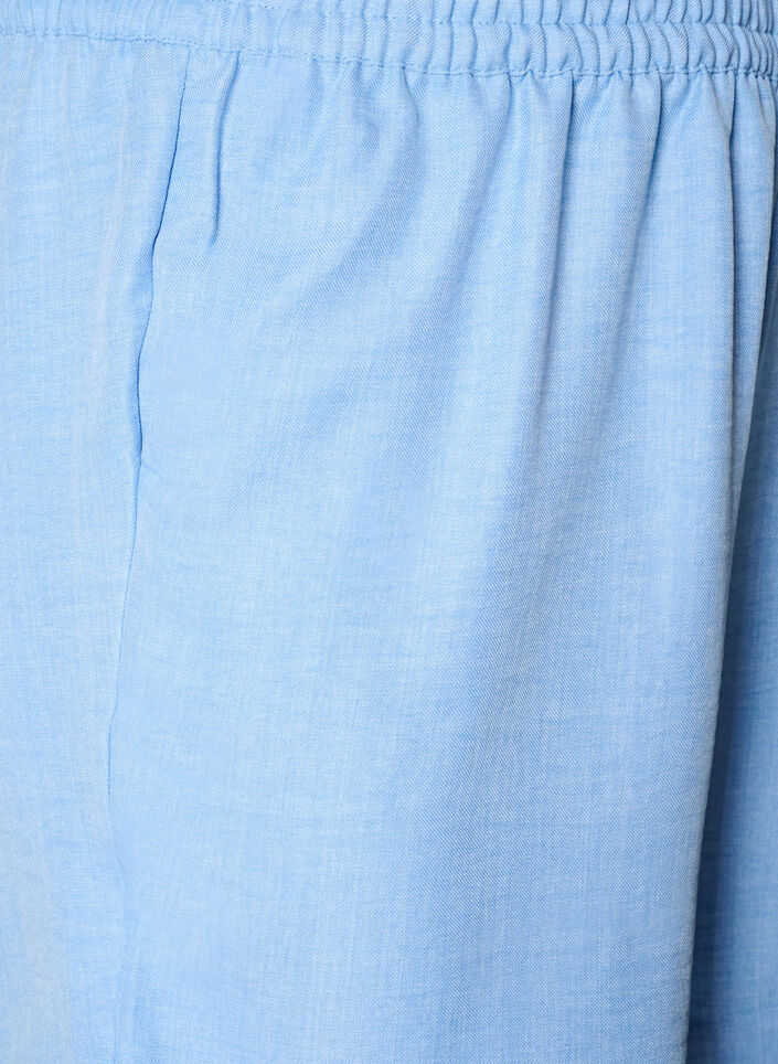 Shorts med lommer og h&oslash;j talje, Bl&aring;, Packshot image number 2