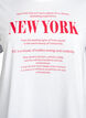 T-shirt med tekstmotiv og rund hals, Hvid, Packshot image number 2