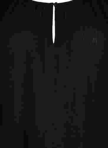 Viskosetunika med 3/4 ærmer, Black, Packshot image number 2