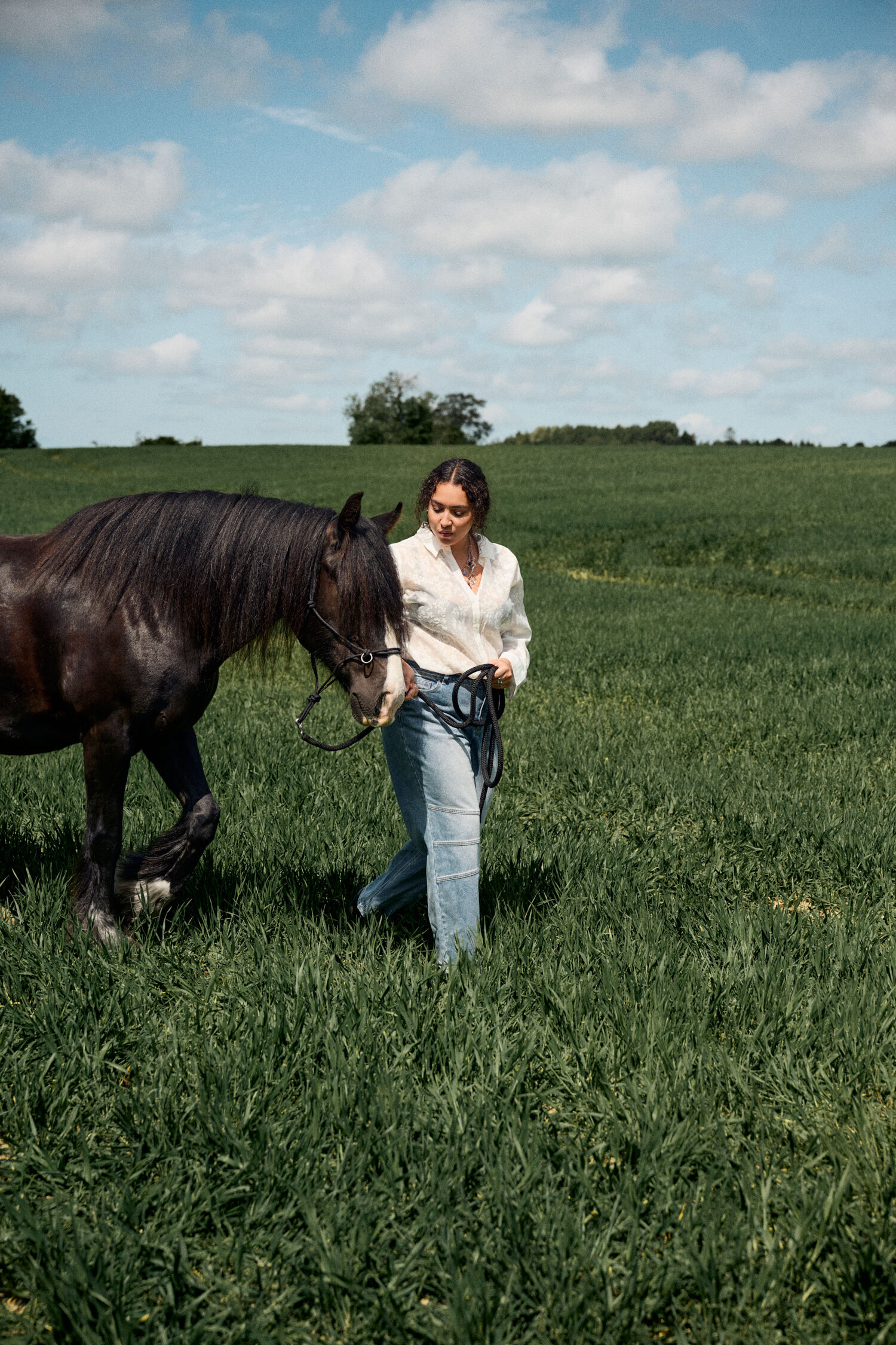 Zizzi Skjorte med m&oslash;nster, , Model