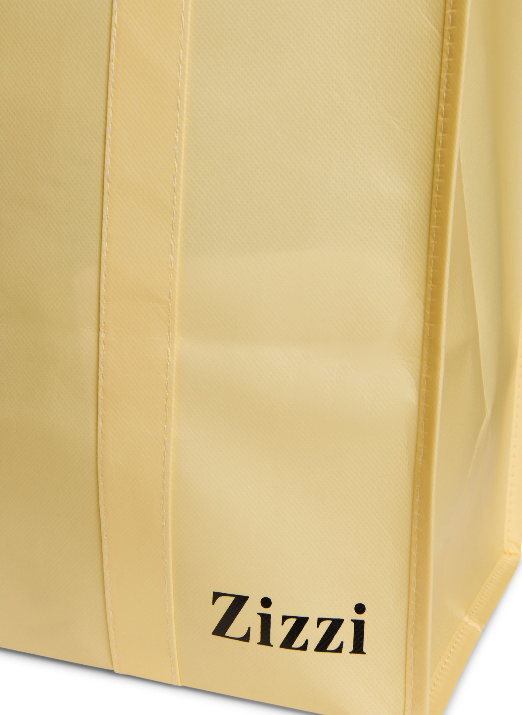 Zizzi Shoppingbag med lynl&aring;s, Gul, Packshot image number 2