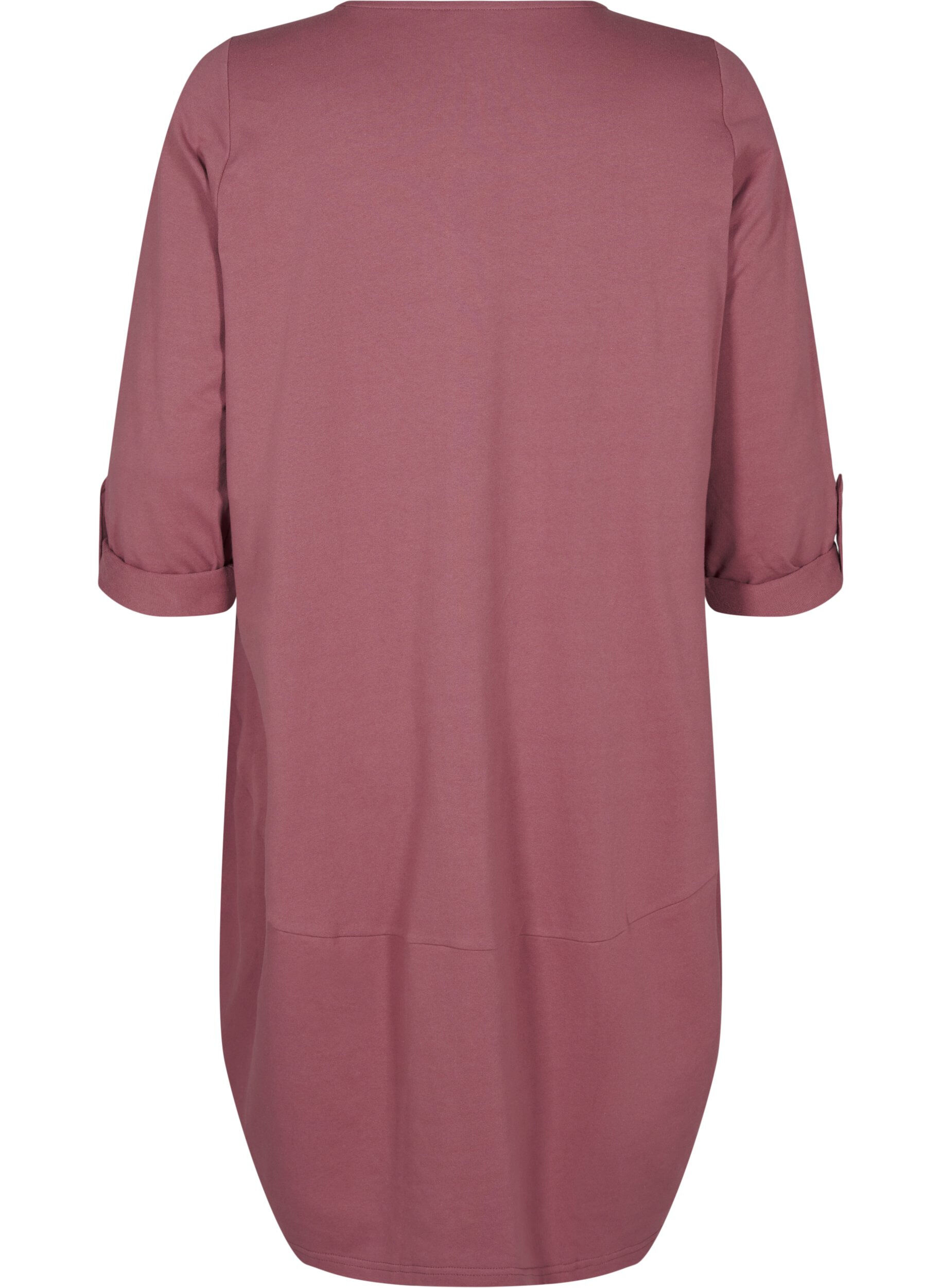 Zizzi Ballonkjole med lommer, Lyser&oslash;d, Packshot image number 1