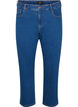 Cropped Vera jeans med straight fit, Blue Denim, Packshot image number 0