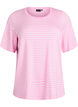T-shirt med TENCEL&trade; Lyocell og striber, Lyser&oslash;d, Packshot image number 0