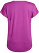 Kort&aelig;rmet tr&aelig;nings t-shirt med v-hals, Lilla, Packshot image number 1