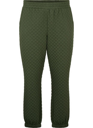 Quiltede sweatpants med lommer, Thyme, Packshot image number 0
